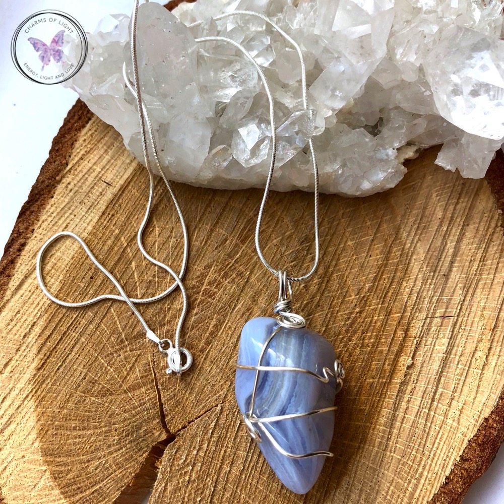 Blue Lace Agate Pendant